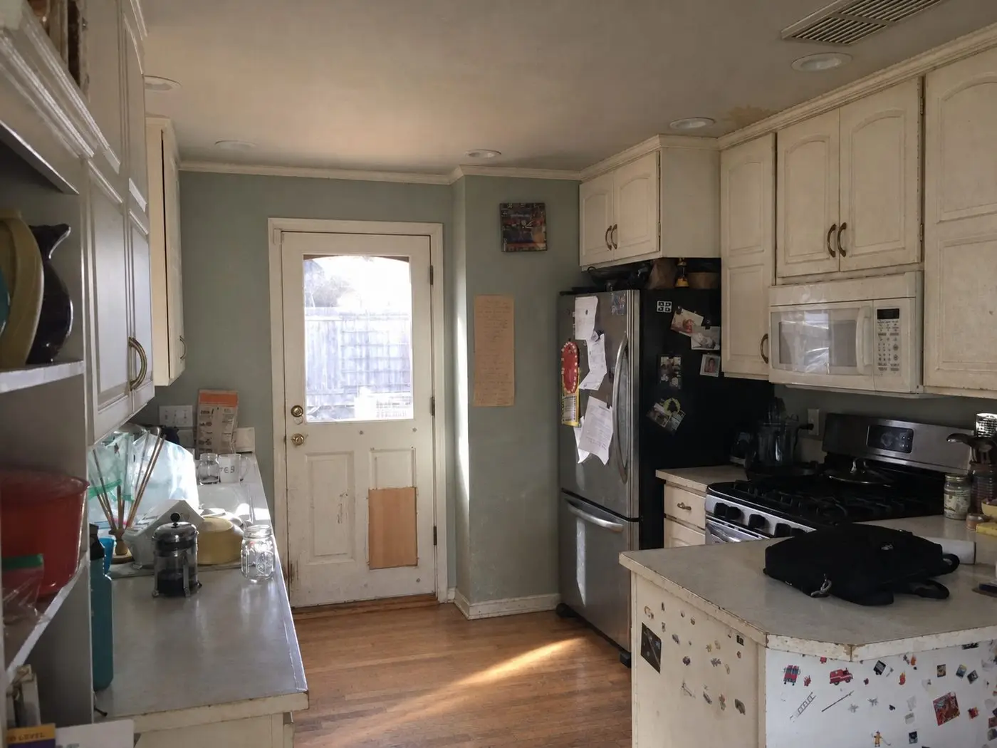Kitchen to back door before
