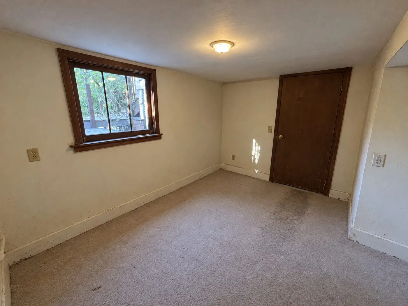 Lower-level bedroom before