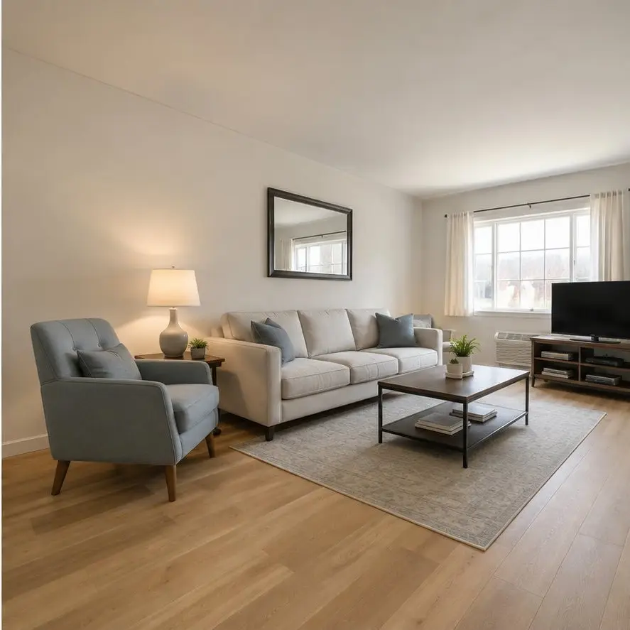 Living room after preparation