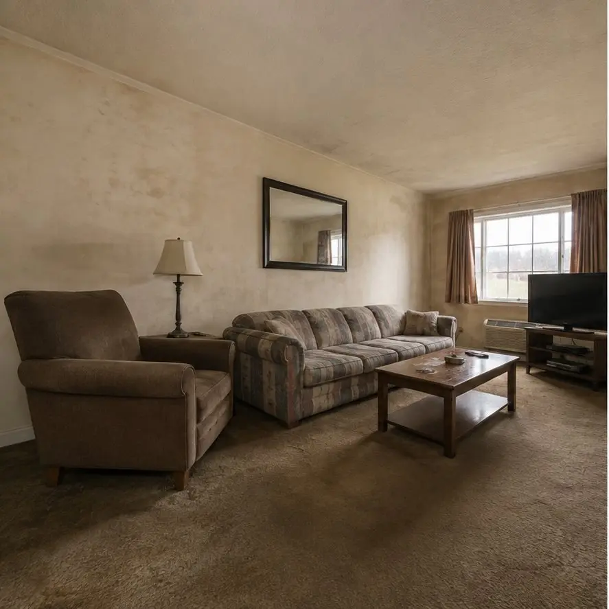 Living room before preparation